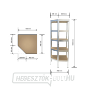 Sarokpolcos állvány | 5 polc | 700 x 700 x 1800 mm Matabro MB-SH03 Előnézet 