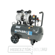 KIÁRUSÍTÁS SETMB-K202, Olajmentes kompresszor 50l, 230V, 2 dugattyús tartozékokkal | 2000W | Matabro Előnézet 