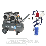 KIÁRUSÍTÁS SETMB-K204, Olajmentes kompresszor 50l, 230V, 4 dugattyús tartozékokkal | 4000W | Matabro gallery main image