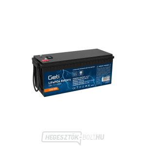 Akkumulátor LiFePO4 12,8V 200Ah GETI GBL-12-200B Bluetooth+kijelző gallery main image