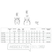 Két- vagy háromkaros hidraulikus lehúzó HHL-20FS Előnézet 