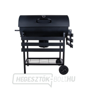 Faszén hordós grill fedővel - rostély 71x35cm (1) Előnézet 