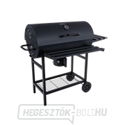 Faszén hordós grill fedővel - rostély 71x35cm (1) Előnézet 